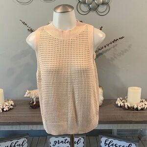 Sleeveless Apricot Sweater